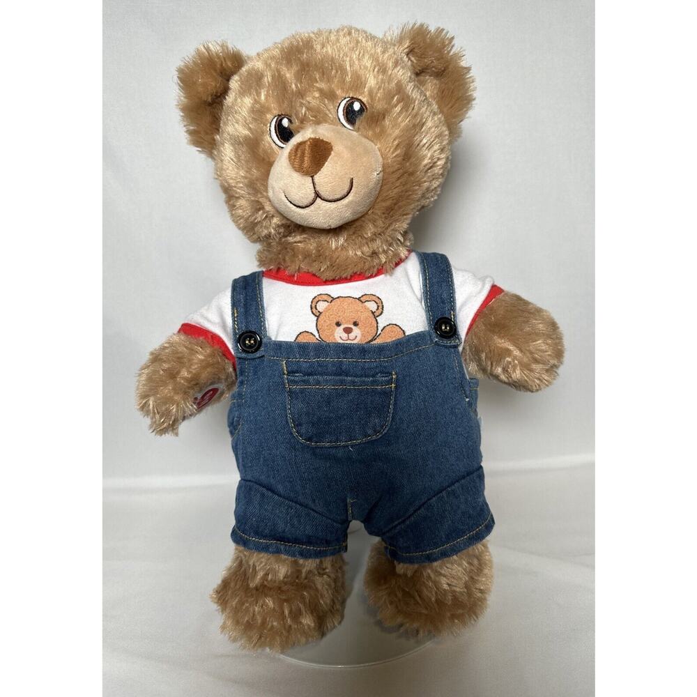 Build-A-Bear 16” Bear With Sound And Minions Shirt And Overalls BAB